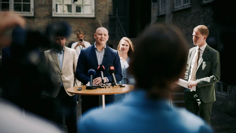 Arkivfoto. Kulturminister Jakob Engel-Schmidt præsenterer medieaftalen 2023 i Kulturministeriets gård.