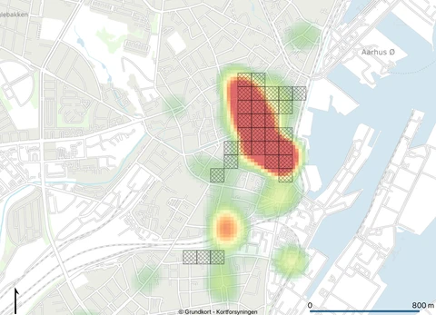 Hot-spots for vold Aarhus 2019