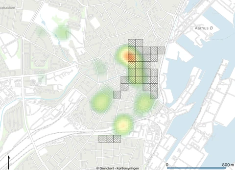 Hot-spots for vold Aarhus 2020