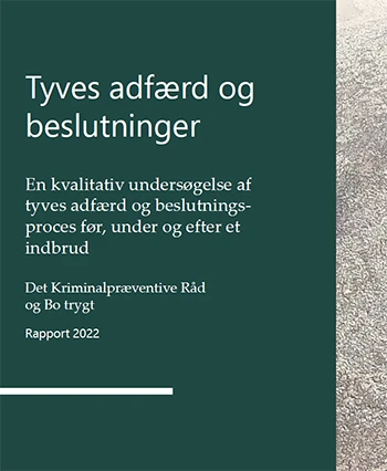 Forside til rapporten 'Tyves adfærd og beslutninger'