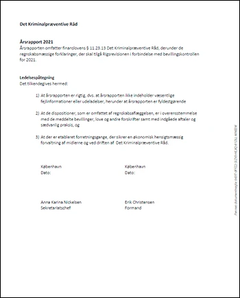 Forsiden af DKR's årsrapport 2021