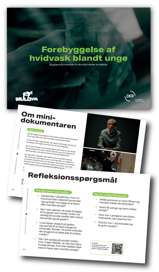 Sider fra undervisningsmateriale om muldyr