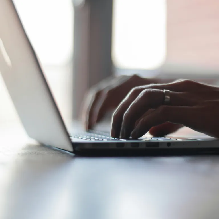 Person using laptop