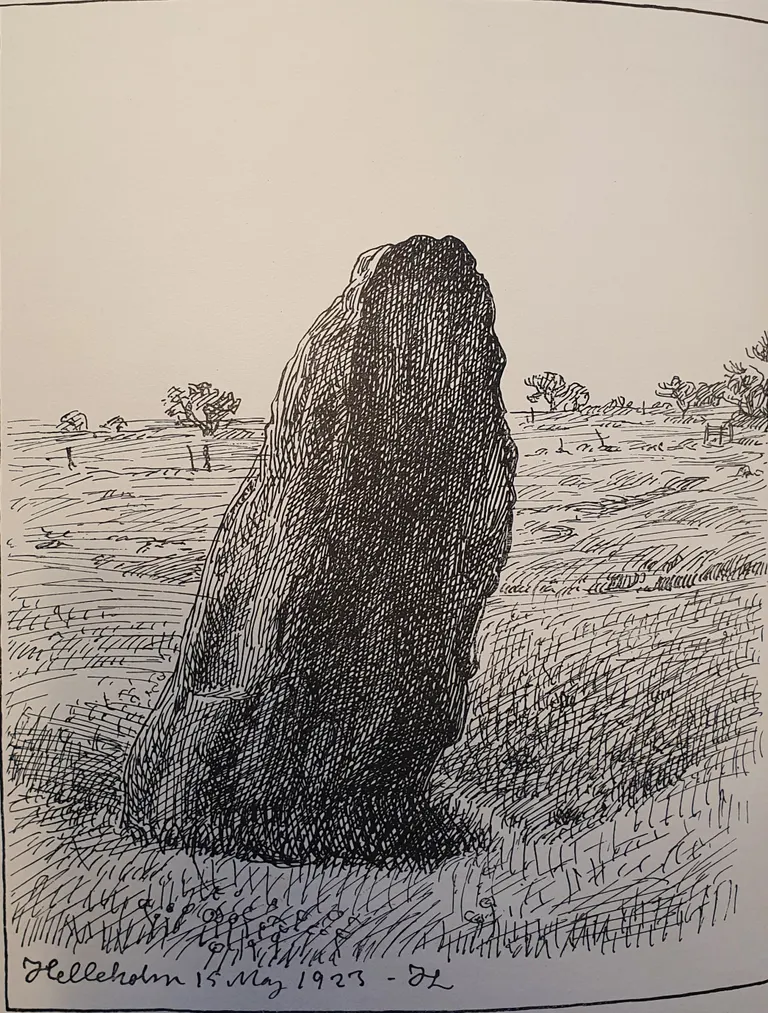 Illustration af Helleholm bautasten