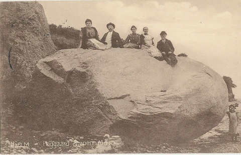 Postkort fra 1909 af Puggaard Stenen