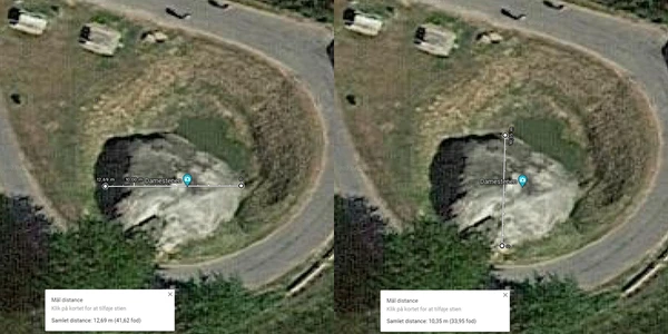 Luftfoto af Dammestenen