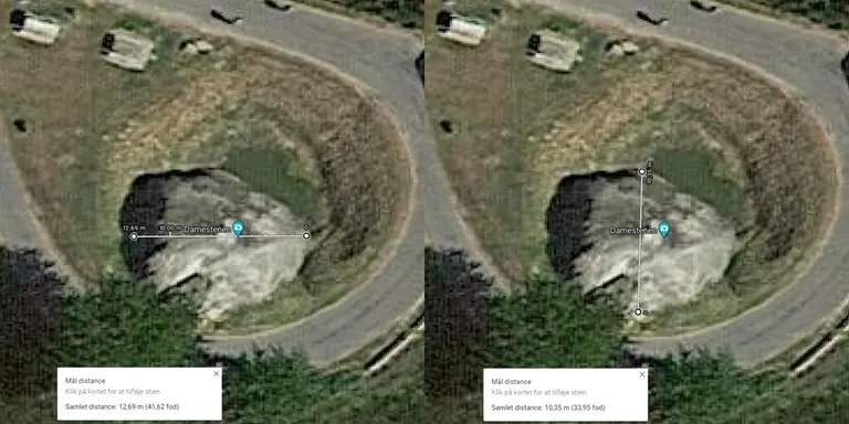 Luftfoto af Dammestenen