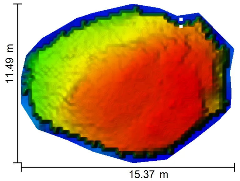 Vrag Stenens størrelse i 3D