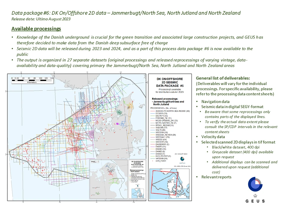 Datapakke 6: On/Offshore2D Jammerbugt/Nordsø, N. Jylland og Sjælland