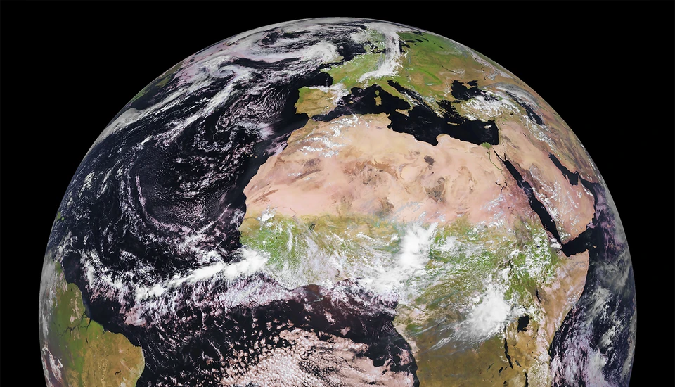 Satellitbillede af Jorden