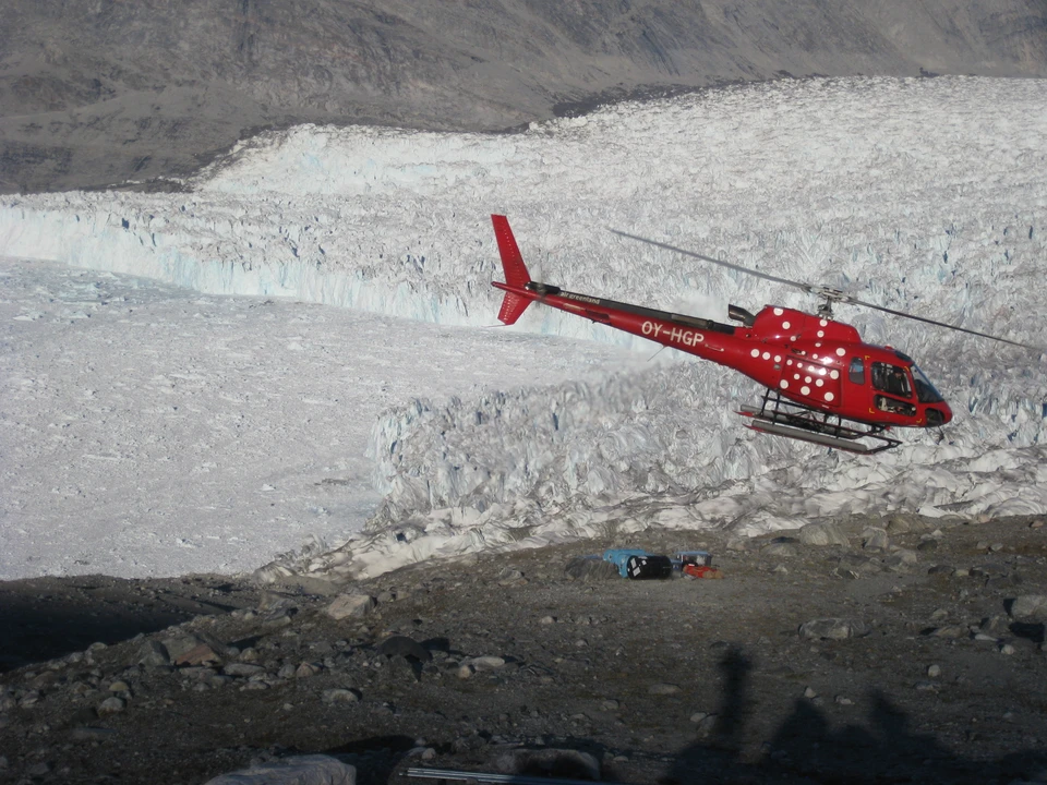 Helikopter der indsamler data