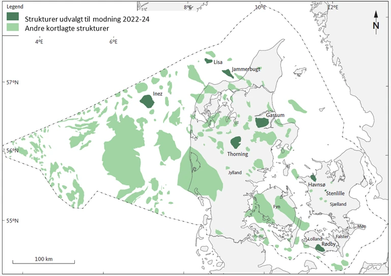 Screeningsundersøgelser i 2020 vist på kort over Danmark