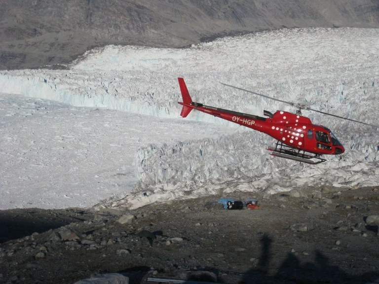 Helikopter der indsamler data