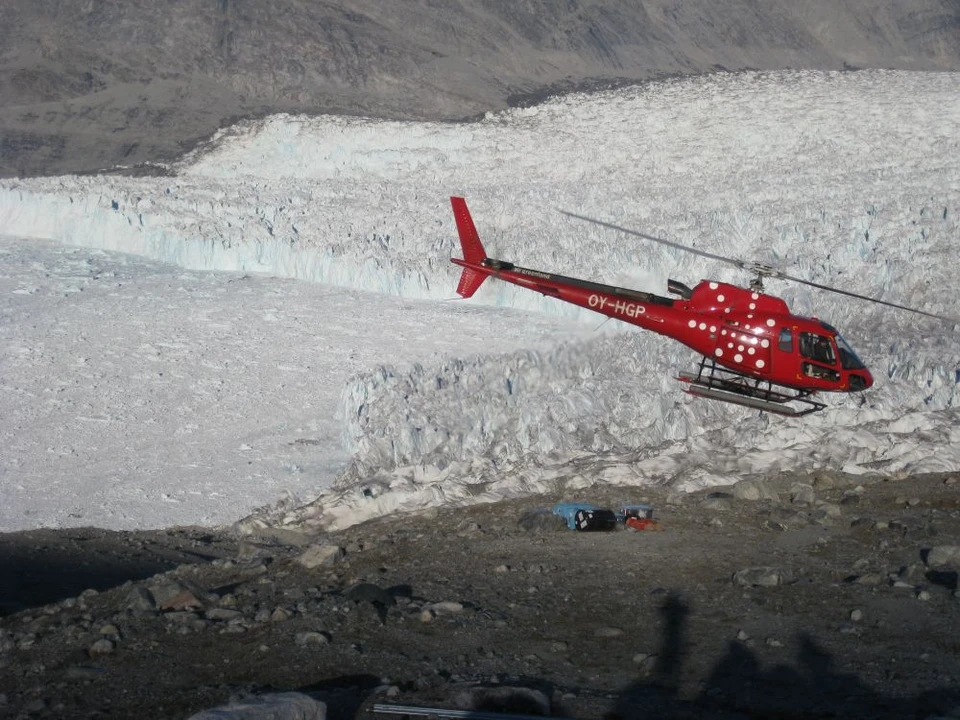 Helikopter der indsamler data