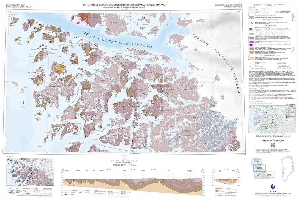 Geologisk kortblad over Upernavik-området