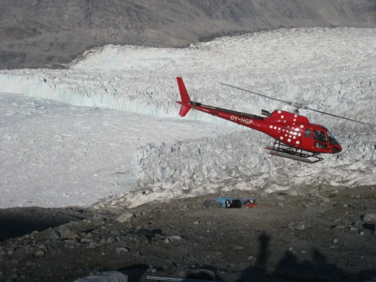 Helikopter der indsamler data