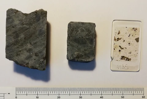 Stenprøve fra Hundborgstenen