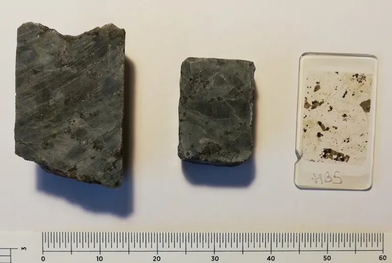 Stenprøve fra Hundborgstenen