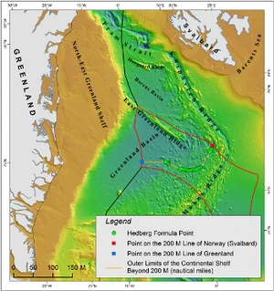 The outer limits of the North-Eastern Continental Shelf of Greenland