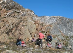 Fieldwork on island of Qilanngarssuit in summer 2008.