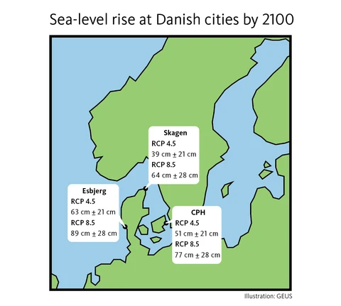 Enlarge picture of estimated sea level predictions