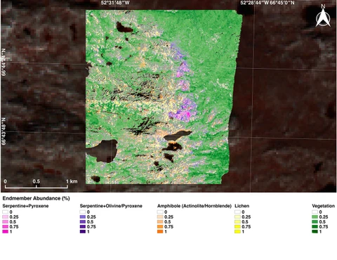 Index values specified on graphical map
