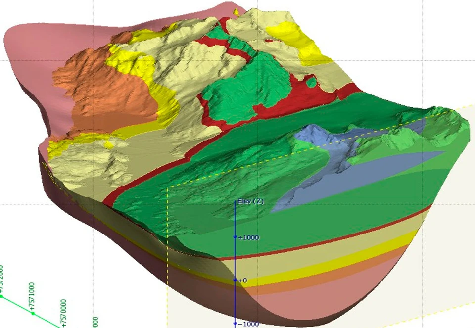 3D model of the Skaergaard intrusion.