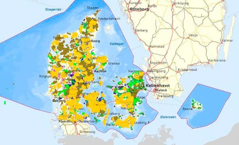 GERDA, overfladenære geofysiske data kort