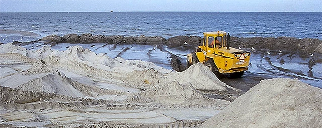 Tractor on a beach