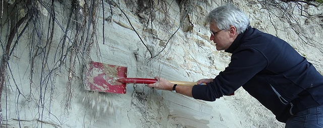  Geologist taking samples