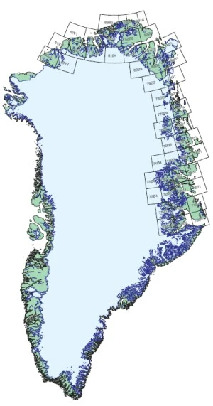 Inddeling og dækning af geologiske kort 1:250.000