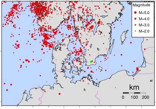 Jordsk&aelig;lv registreret siden 1970