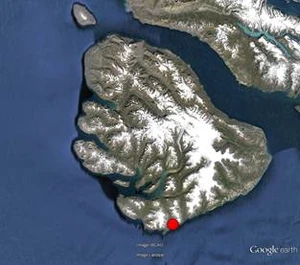 Kort over jordskælvets epicenter