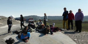 Gymnasieelever i felten ved Kangerlussuaq