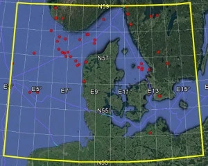 Kort over Danmark