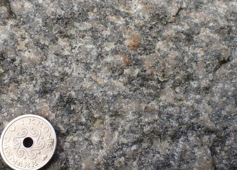 ”Sjællands” sammensætning er granitisk med omtrent lige dele kalifeldspat, plagioklas og kvarts, men da bjergarten har tydelig liniation klassificeres den som en granitisk gnejs