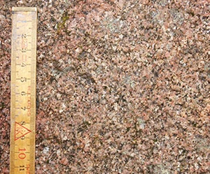 Kollerupstenen består af Bohuslen-granit