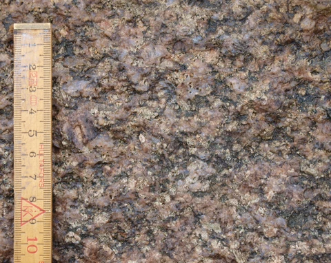 Høvængestenens bjergart er mellem- til grovkornet med korn omkring 5 mm. Det gør det sandsynligvis til Småland-granit