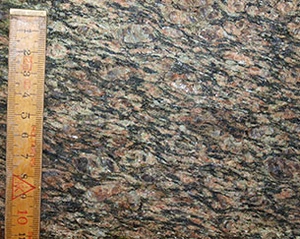 Bredkildestenen består af granitisk gnejs