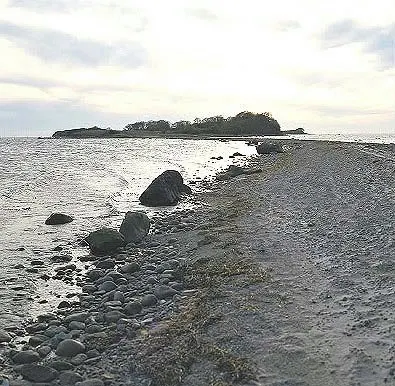 Draget fører ud til Knudshoved - det yderste af odden