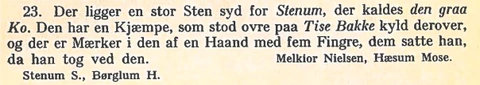 Melkior Nielsens beretning om Den Grå Ko