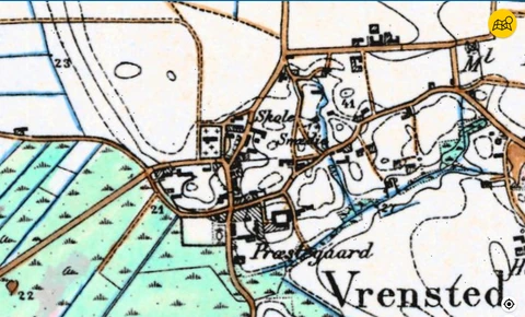 Kort over Vrensted