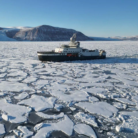Boat on ice