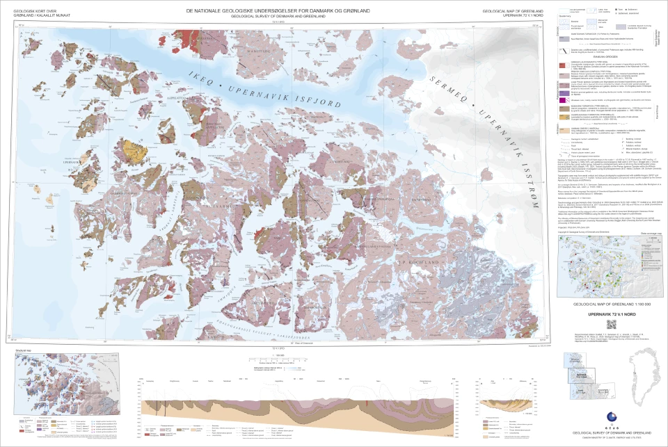 Geologisk kortblad over Upernavik-området