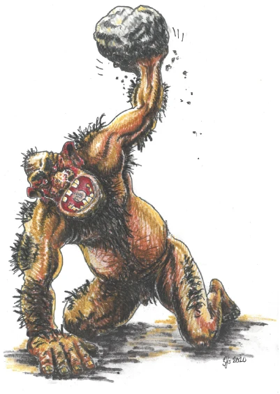 Illustration af trold af Søren Granat