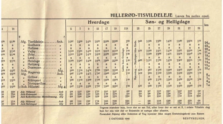 Køreplan, 1946