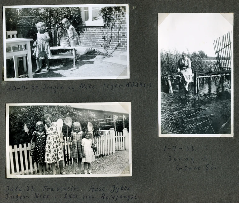 En side i Terslins fotoalbum, som Gribskov Arkiv modtog på læsesalen. 