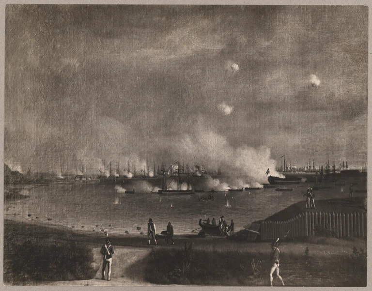 Slaget på Reden, 1801. Foto: Det kongelige Bibliotek