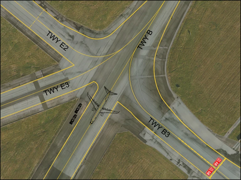 Kort over rute med mål