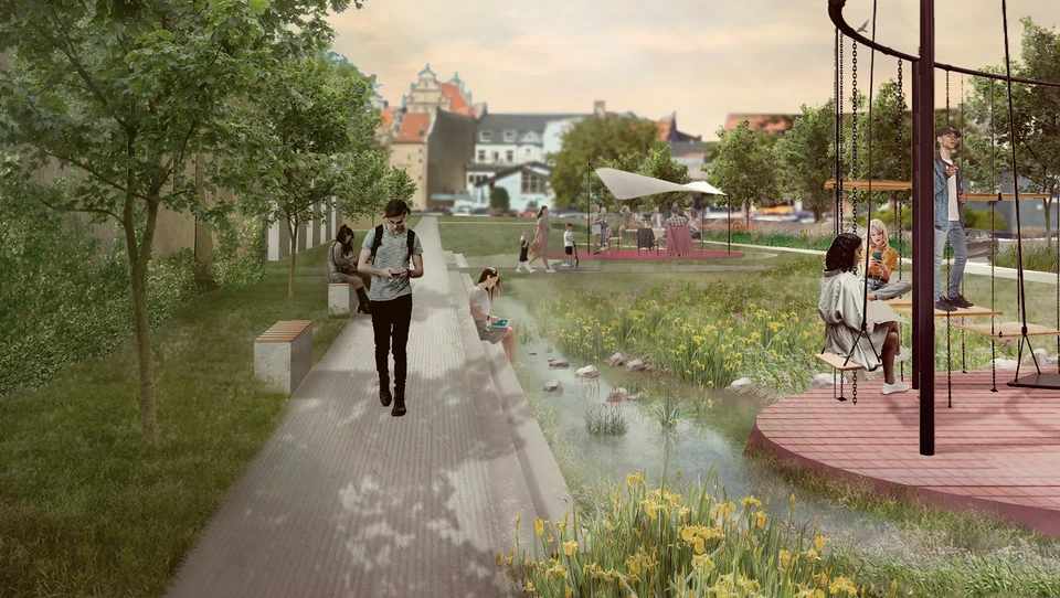 Billedet viser en visualisering af Mammutpladsen